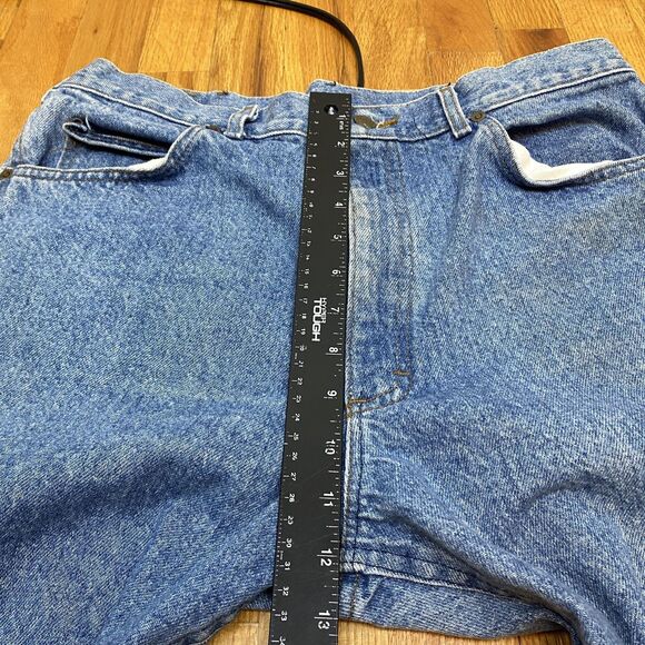 Vintage Lee Riders Jeans Mens 36x32 Straight Fit Made USA Distressed 90s Denim - Picture 13 of 15